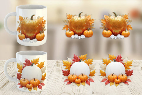 Mug Wrap Harvest Pumpkin Sublimation artnoy 