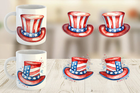 Mug Wrap Hat 4th of July Sublimation artnoy 