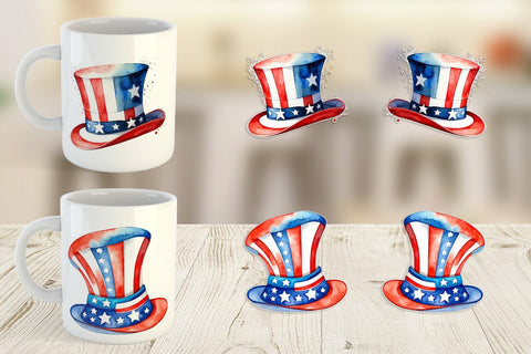 Mug Wrap Hat 4th of July Sublimation artnoy 