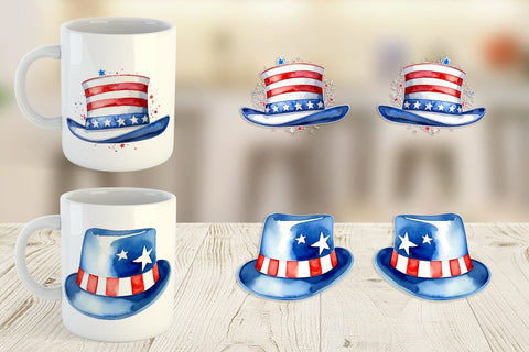 Mug Wrap Hat 4th of July Sublimation artnoy 