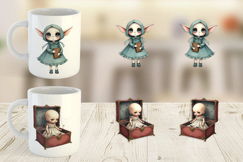 Mug Wrap Haunted Doll Spirits Sublimation artnoy 