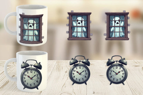 Mug Wrap Haunted Elements Sublimation artnoy 