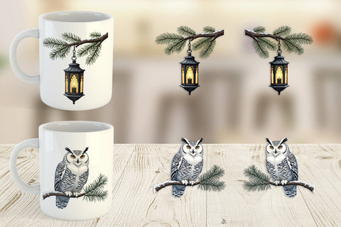 Mug Wrap Haunted Forest Gothic Christmas Sublimation artnoy 