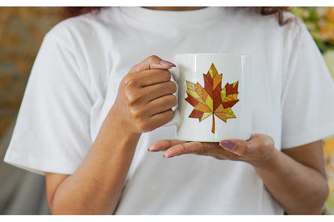 Mug Wrap Haunted Harvest Botanical Patchwork Sublimation artnoy 