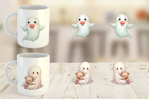 Mug Wrap Haunted Nursery Ghosts Sublimation artnoy 