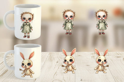 Mug Wrap Haunted Toy Squad Sublimation artnoy 