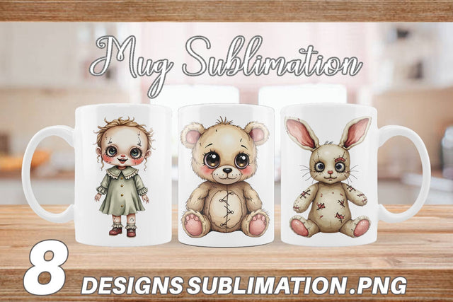 Mug Wrap Haunted Toy Squad Sublimation artnoy 