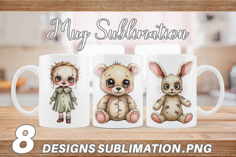 Mug Wrap Haunted Toy Squad Sublimation artnoy 