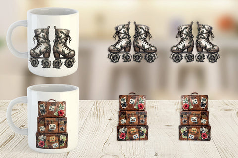 Mug Wrap Haunting Tropical Goth Vacation Sublimation artnoy 