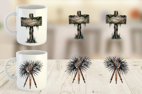 Mug Wrap Haunting Tropical Goth Vacation Sublimation artnoy 
