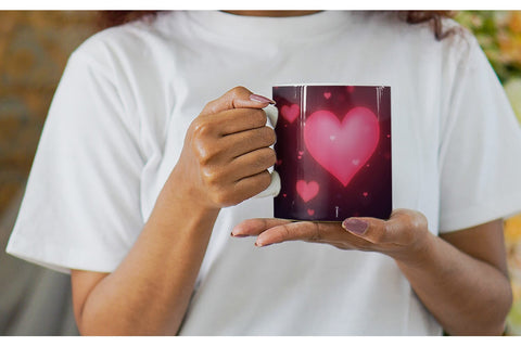Mug Wrap Heart Bokeh Sublimation artnoy 