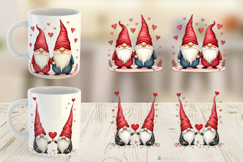 Mug Wrap Heart Gnome Sublimation artnoy 