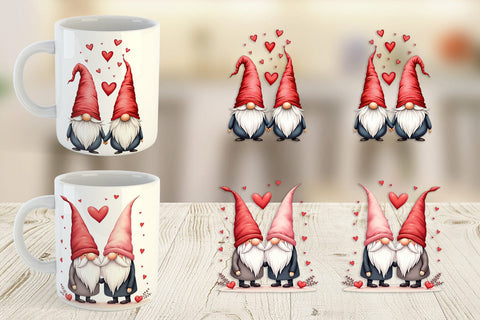 Mug Wrap Heart Gnome Sublimation artnoy 