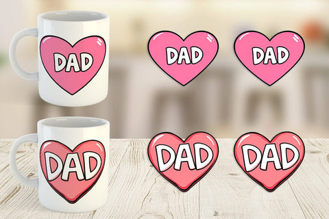 Mug Wrap Heart Sublimation artnoy 