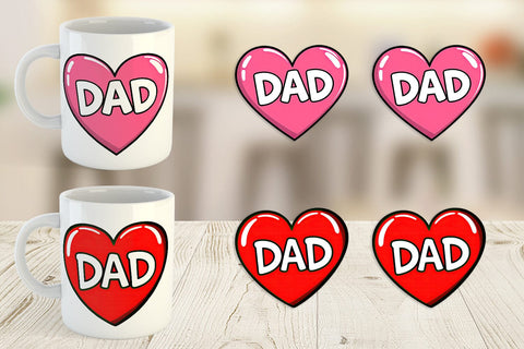 Mug Wrap Heart Sublimation artnoy 