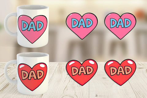 Mug Wrap Heart Sublimation artnoy 