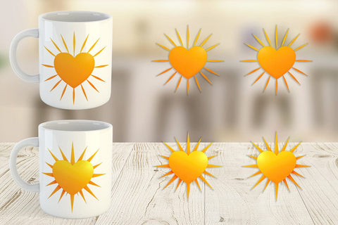 Mug Wrap Heart Sun Sublimation artnoy 