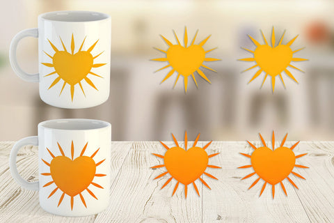 Mug Wrap Heart Sun Sublimation artnoy 