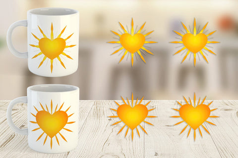 Mug Wrap Heart Sun Sublimation artnoy 