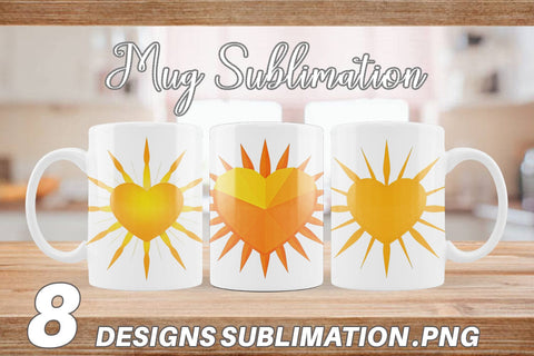 Mug Wrap Heart Sun Sublimation artnoy 