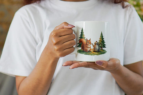 Mug Wrap Hearthfire Kitchen Animal Watercolor Sublimation artnoy 