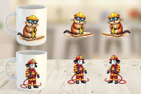 Mug Wrap Helpful Paws Skilled Trades & Services Animal Sublimation artnoy 