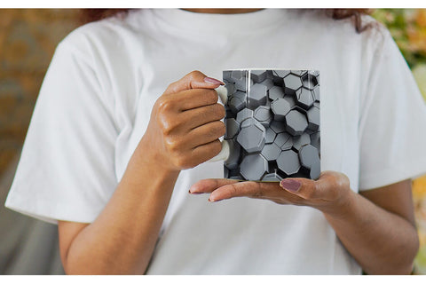 Mug Wrap Hexagonal Grid Sublimation artnoy 