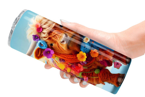 Mug Wrap Higland Cow Easter Sublimation artnoy 