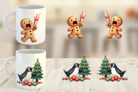 Mug Wrap Holiday Chaos Crew Sublimation artnoy 