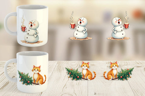 Mug Wrap Holiday Chaos Crew Sublimation artnoy 