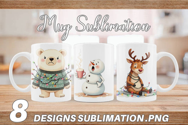 Mug Wrap Holiday Chaos Crew Sublimation artnoy 