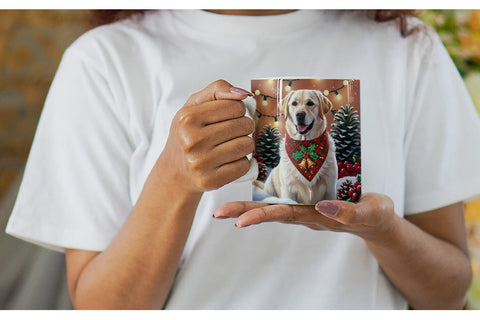 Mug Wrap Holiday Dog Christmas Sublimation artnoy 