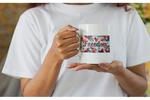 Mug Wrap Holiday Parade Patchwork Watercolor Sublimation artnoy 