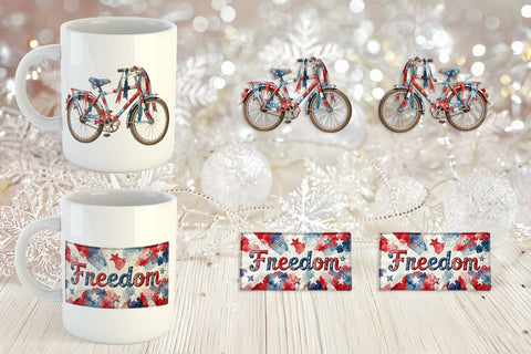 Mug Wrap Holiday Parade Patchwork Watercolor Sublimation artnoy 