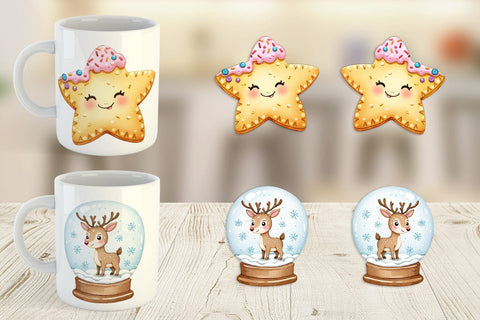 Mug Wrap Holiday Pastel Icons Sublimation artnoy 