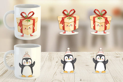 Mug Wrap Holiday Pastel Icons Sublimation artnoy 