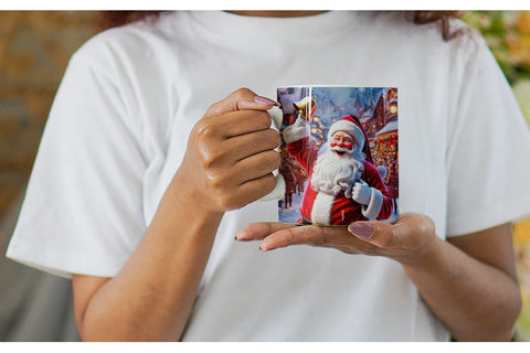 Mug Wrap Holiday Santa Claus Sublimation artnoy 