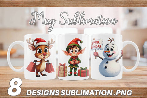 Mug Wrap Holiday Shoppers Sublimation artnoy 