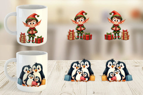 Mug Wrap Holiday Shoppers Sublimation artnoy 