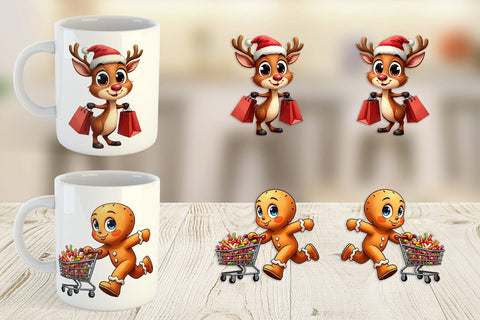 Mug Wrap Holiday Shoppers Sublimation artnoy 