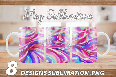Mug Wrap Holographic Metal Foil Sublimation artnoy 