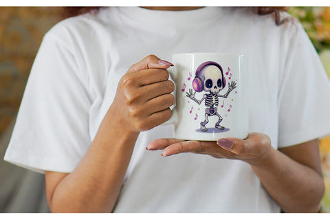 Mug Wrap Holographic Skeletons Sublimation artnoy 