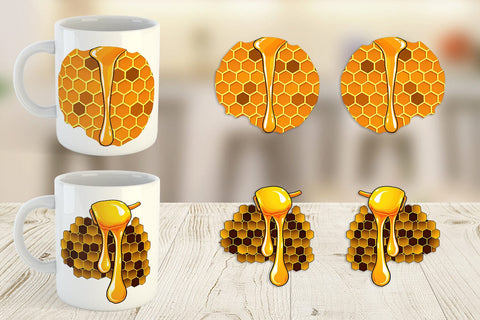 Mug Wrap Honeycomb Sublimation artnoy 