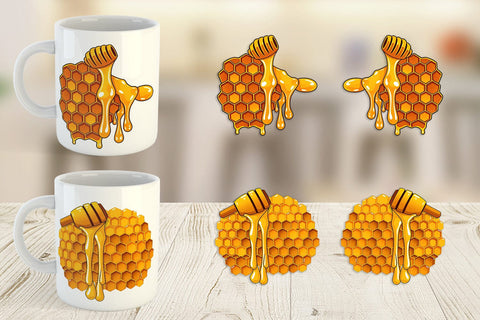 Mug Wrap Honeycomb Sublimation artnoy 