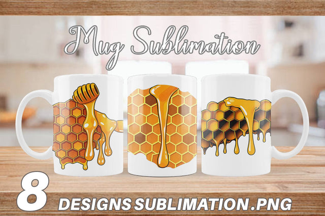 Mug Wrap Honeycomb Sublimation artnoy 