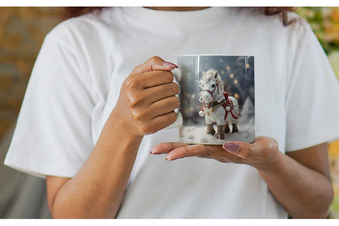Mug Wrap Horse Christmas Sublimation artnoy 