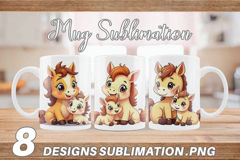 Mug Wrap Horse Mother's Day Sublimation artnoy 