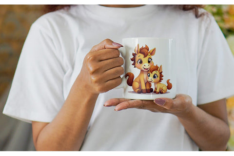 Mug Wrap Horse Mother's Day Sublimation artnoy 