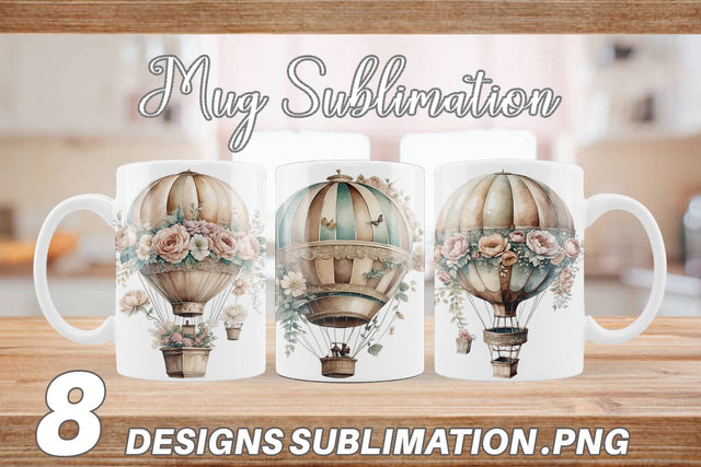 Mug Wrap Hot Air Balloon Sublimation artnoy 