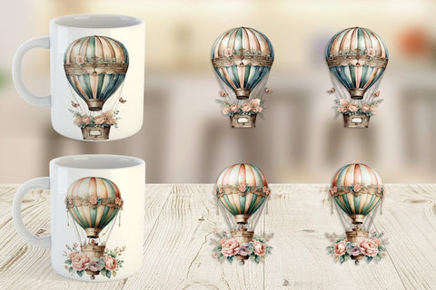 Mug Wrap Hot Air Balloon Sublimation artnoy 